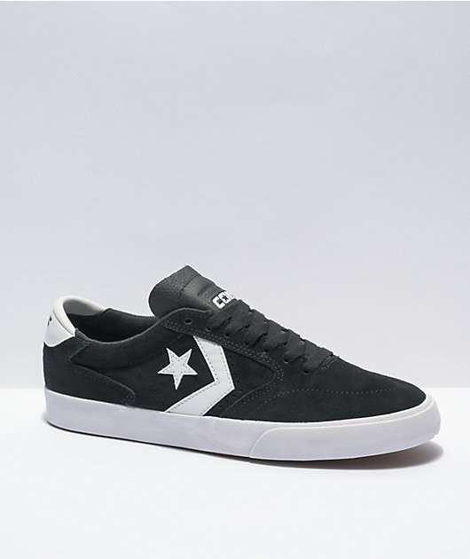 Converse Checkpoint Pro Black & White Suede Skate Shoes