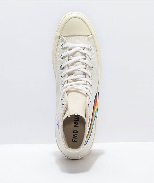 Converse Chuck 70 Hi Pride White & Rainbow Shoes