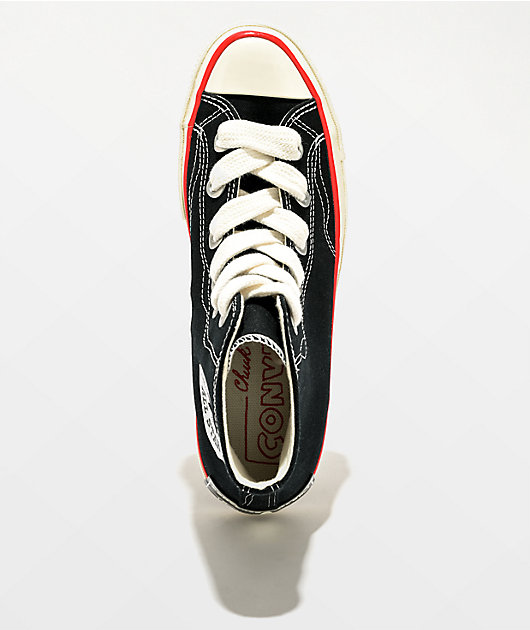 Converse Chuck 70 Sketch Black Red High Top Shoes Zumiez