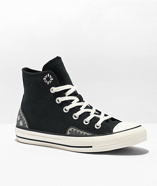 Converse Chuck Taylor All Star Autumn Embroidery Black High Top Shoes