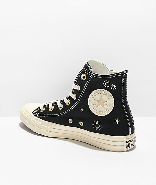 Converse Chuck Taylor All Star Black & Gold High Top Shoes