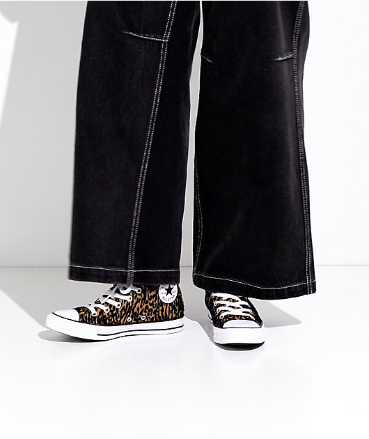 Converse Chuck Taylor All Star Cheetah Print Brown & Black High Top Shoes video