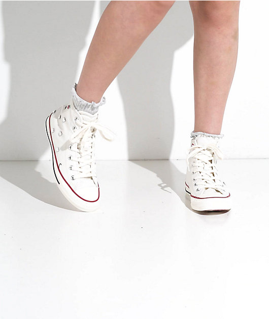 Converse Chuck Taylor All Star Chucks In Love Egret & Red High Top Shoes video