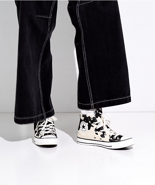 Converse Chuck Taylor All Star Cow Print Black & White High Top