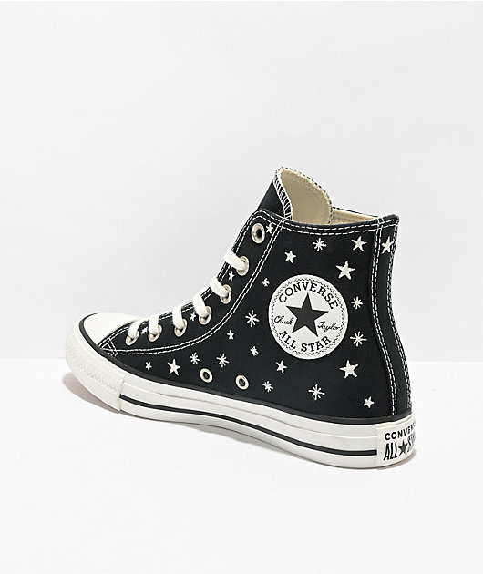 Converse Taylor Star Crystal Energy Black High Top Shoes