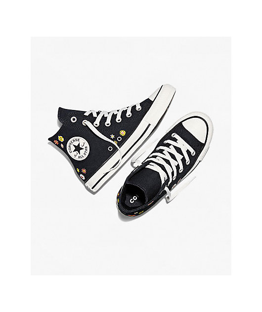 Converse Chuck Taylor All Star Flower Power Black High Top Shoes
