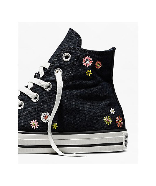 Converse Chuck Taylor All Star Flower Power Black High Top Shoes