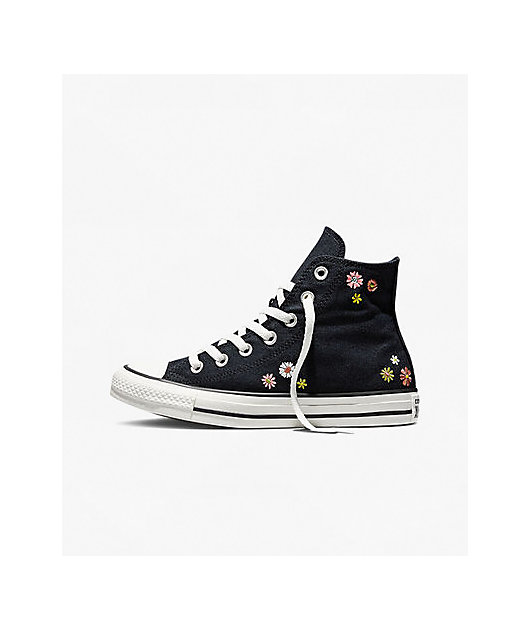 Converse Chuck Taylor All Star Flower Power Black High Top Shoes