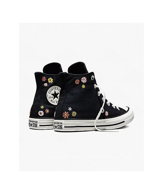 Converse Chuck Taylor All Star Flower Power Black High Top Shoes