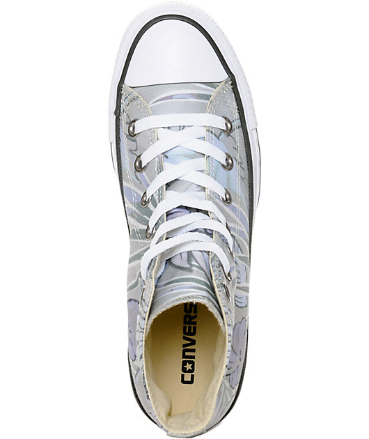 grey floral converse