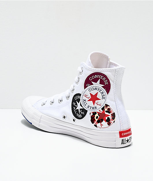 Converse Chuck Taylor All Star Hi Multi Logo zapatos blancos | Zumiez