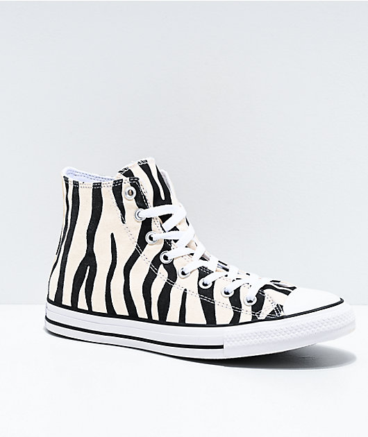 Converse Chuck Taylor All Star Hi Zebra zapatos negros y blancos | Zumiez