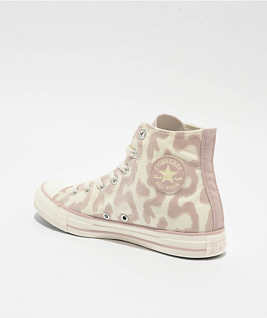 Converse Chuck Taylor All Star Leopard Egret & Flush Stone High Top Shoes
