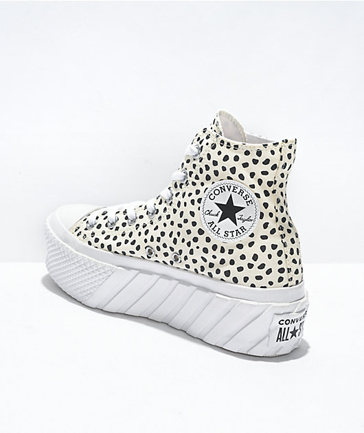 Converse Taylor All Star Leopard Extra High Platform Shoes