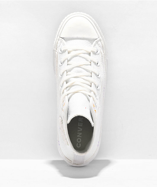 Converse Chuck Taylor All Autumn zapatos bordados de alta color blanco
