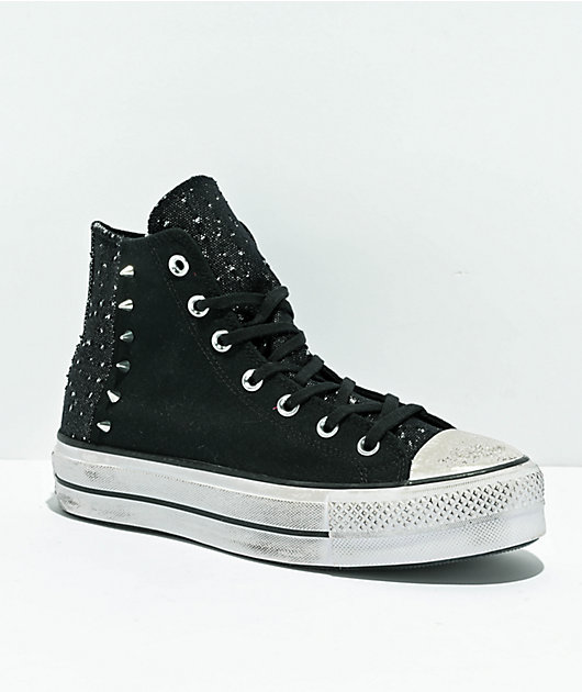 Silver converse high tops 2024 womens