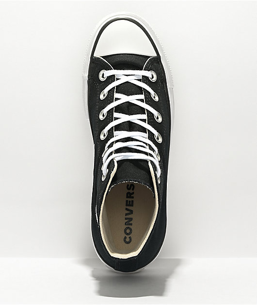 Converse chuck taylor outlet hi platform black trainers