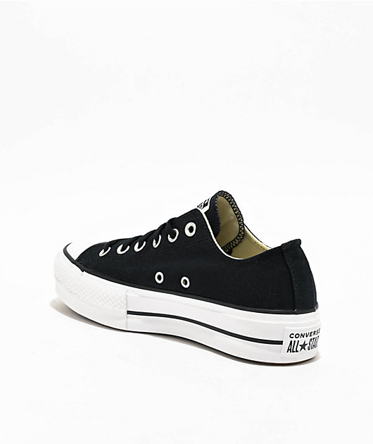 All black converse fashion with white sole