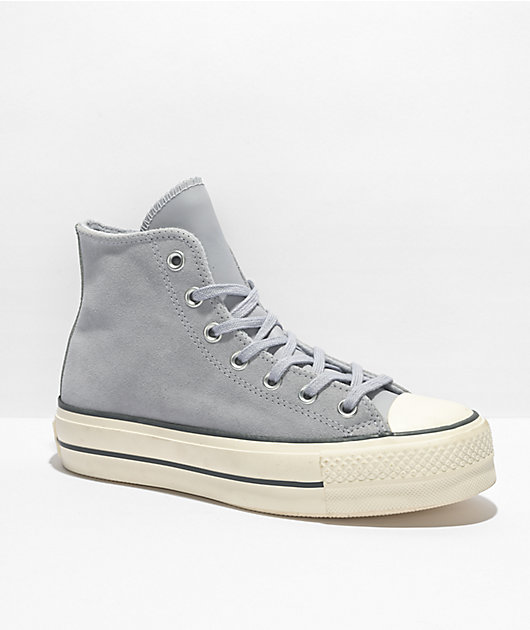 Converse Chuck Taylor All Star Lift Cozy Gravel High Top Platform Shoes