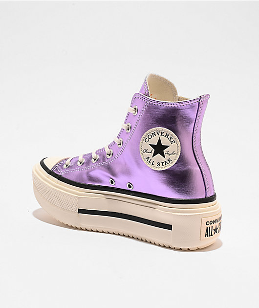 Converse Chuck Taylor All Star Lift Double Stack Purple & White