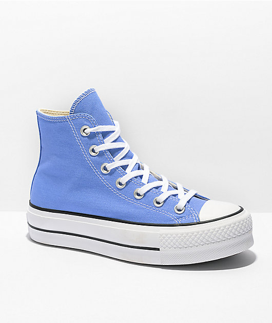 Converse Chuck Taylor All Star Lift Royal Pulse White High Top Platform  Shoes