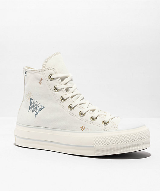 Converse platform vintage white hot sale