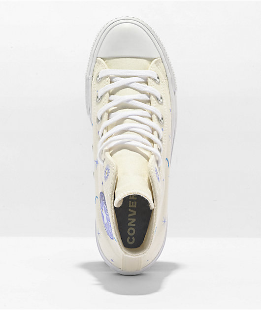 Converse Chuck Taylor All Star Lift Timeless White Embroidery High