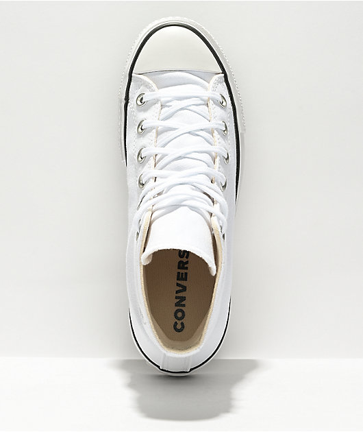 Converse Chuck Taylor All Star Lift White & Black High Top Platform Shoes
