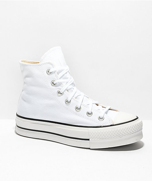 ødemark opdagelse hånd Converse Chuck Taylor All Star Lift White & Black High Top Platform Shoes