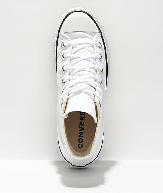 Platform converse all on sale white