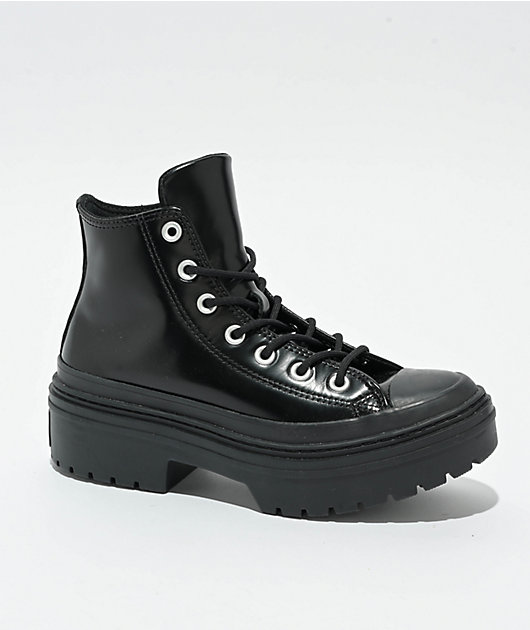 Converse leather fashion platform shoes