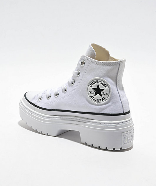 Converse Chuck Taylor shops All Star Lugged Womens 8 White Black Platform Canvas