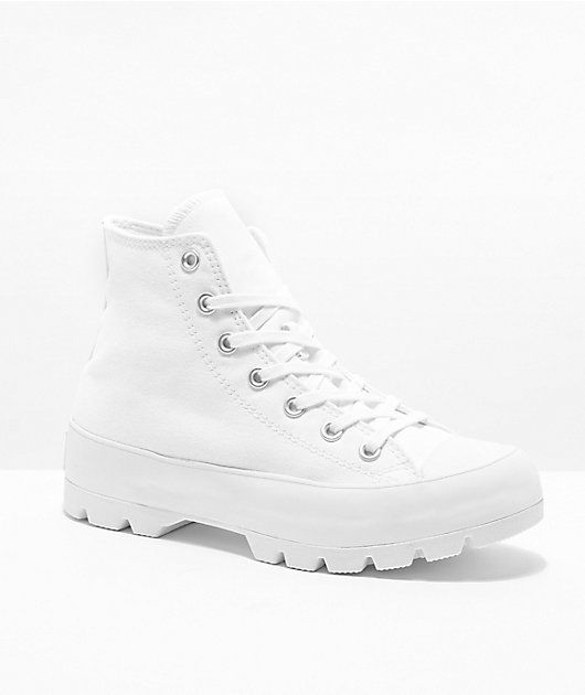Converse Chuck Taylor All Star Lugged White High Top Shoes