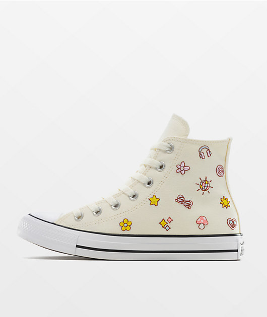 Converse Chuck Taylor All Star Peace & Love Egret High Top Shoes