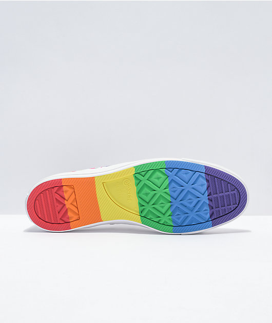 Converse Taylor All Pride White & Rainbow Shoes