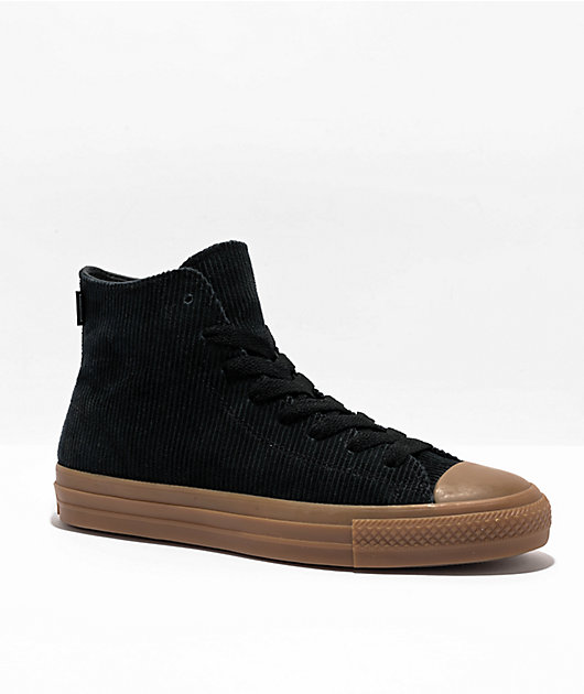 Converse Chuck Taylor All Star Pro Black Gum Corduroy High Top