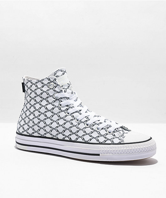 Converse Chuck Taylor All Star Pro Bones White Black Skate Shoes