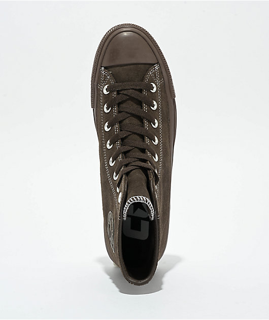 Converse Chuck Taylor All Star Pro Hi Fresh Brew & Brown Suede Skate Shoes