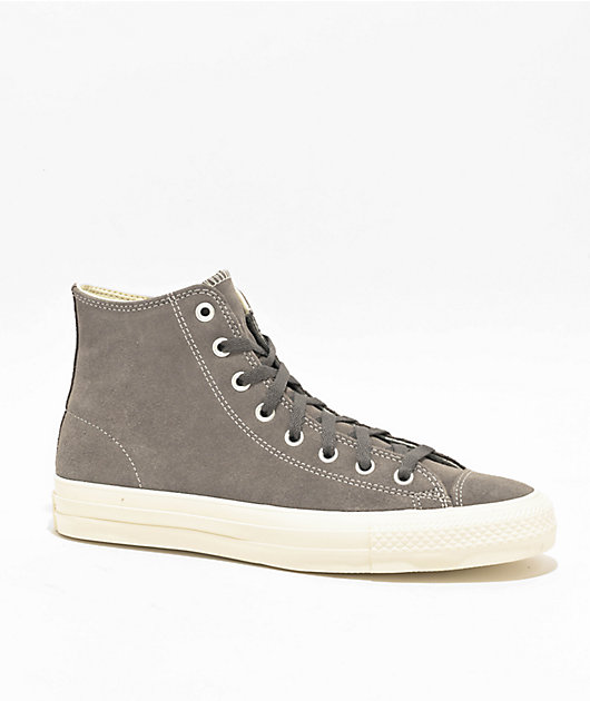 Grey shops suede chuck taylors