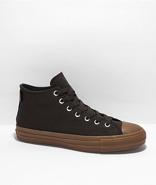 Converse Chuck Taylor Star Pro Mid Brown Gum Skate Shoes