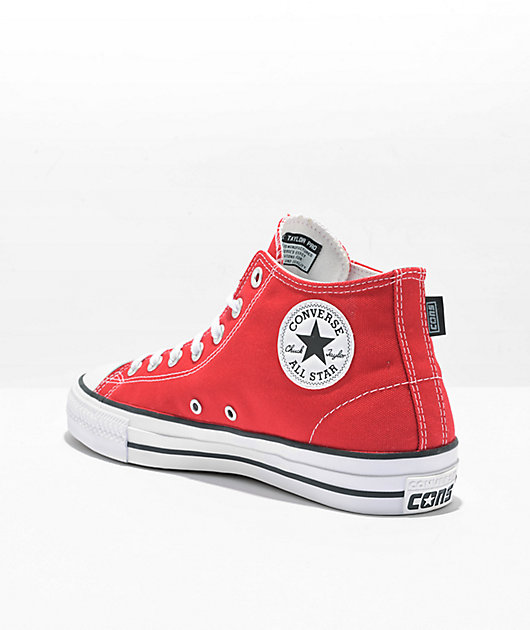 Red slip store on converse womens