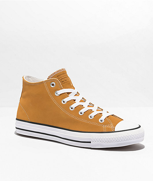 Chuck Taylor All Star Pro Mid Sunflower Gold Suede Skate