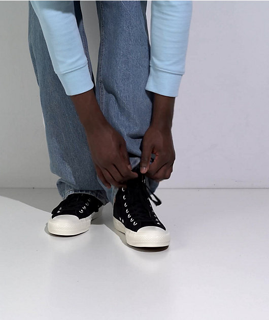 Converse Chuck Taylor All Star Pro Nubuck Black, Egret, & Vachetta Beige Skate Shoes