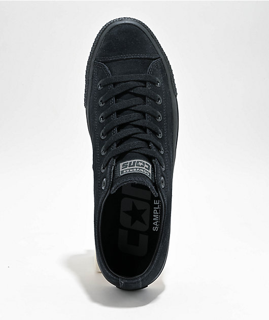 Converse Chuck Taylor All Star Pro Ox Suede Black Shoes Zumiez