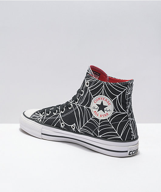 Converse Chuck Taylor All Star Pro Spiderweb Black & White High Top Skate  Shoes