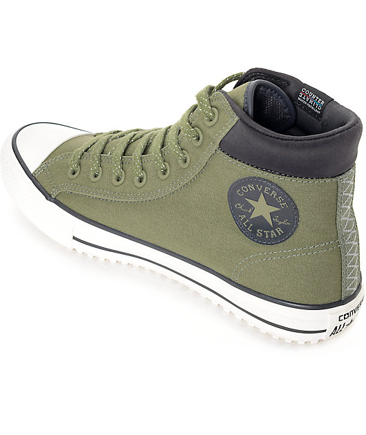 converse verde negro
