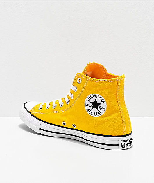 Converse Chuck Taylor All Star Smile Yellow \u0026 White Shoes | Zumiez