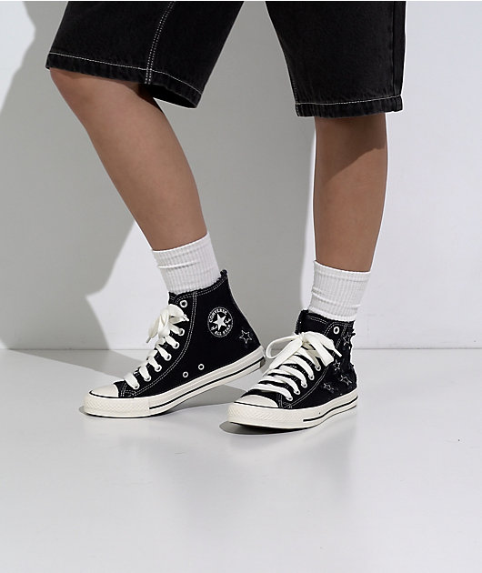 Converse Chuck Taylor All Star Starstruck Distressed Black High Top Shoes video