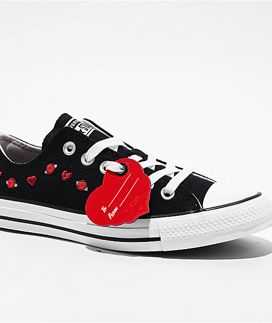 Converse Chuck Taylor All Star Valentine's Day Black, Red, & Egret Shoes