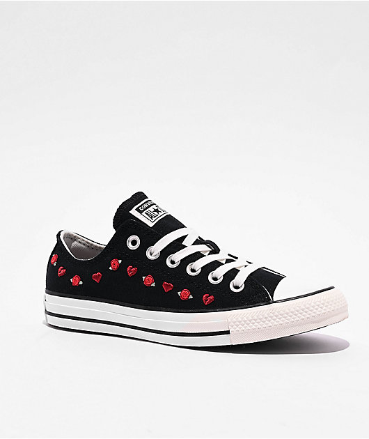 Converse Chuck Taylor All Star Valentine's Day Black, Red, & Egret Shoes